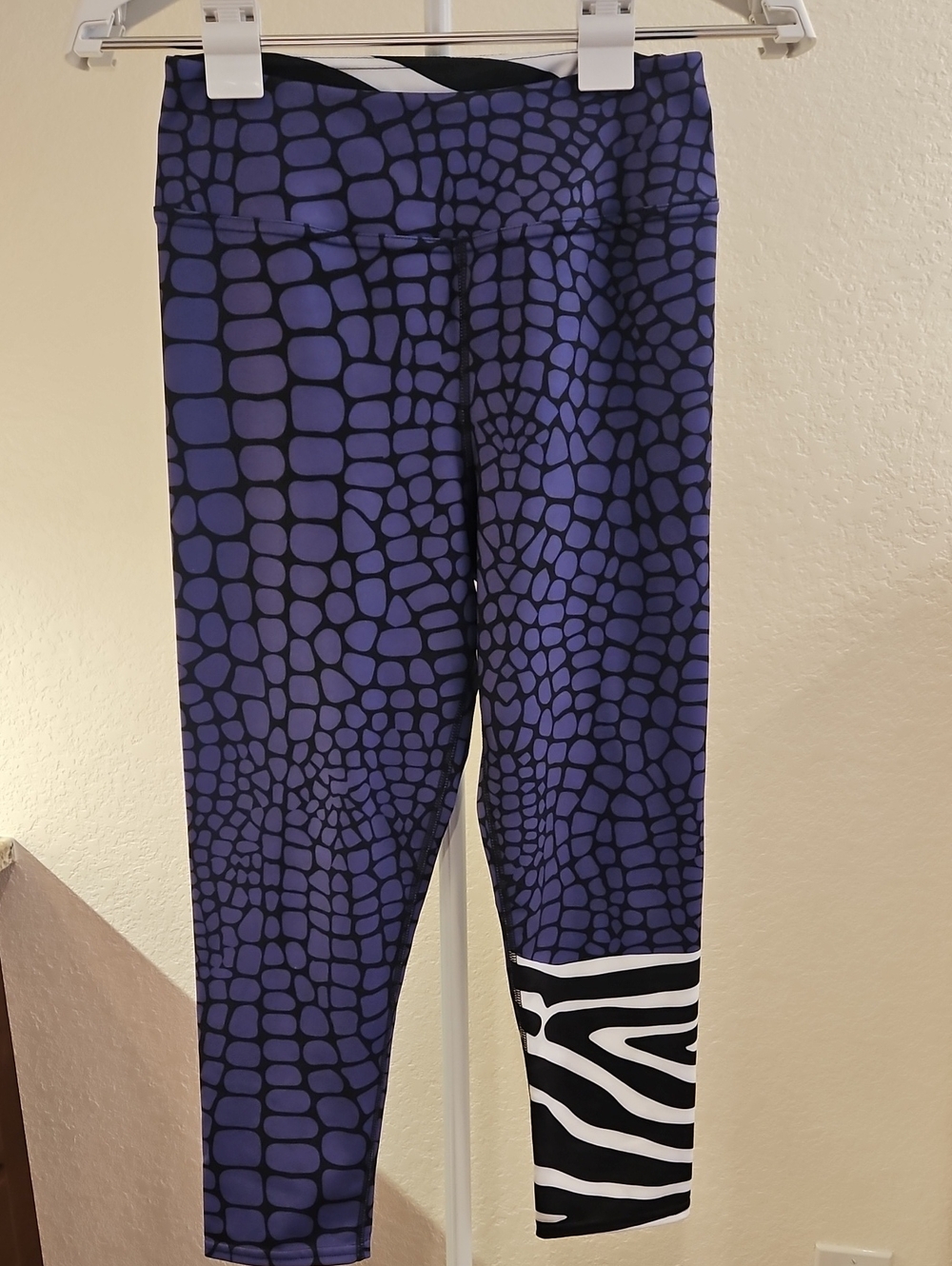 Loony Legs Purple Patterned Capri Leggings
